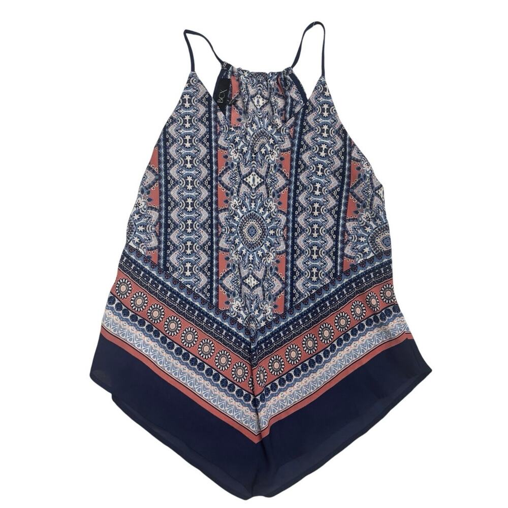 Boho‑chic tank top with the prettiest geometric + floral pattern 🌿✨ - Size M